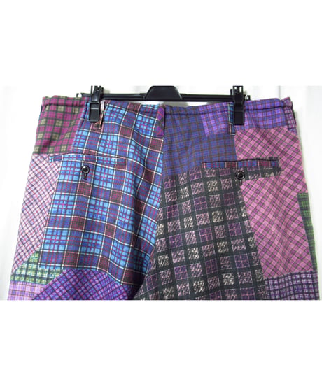 16aw yohji yamamoto pour homme パッチワークプリントデザインパンツ（HR-P70-162）