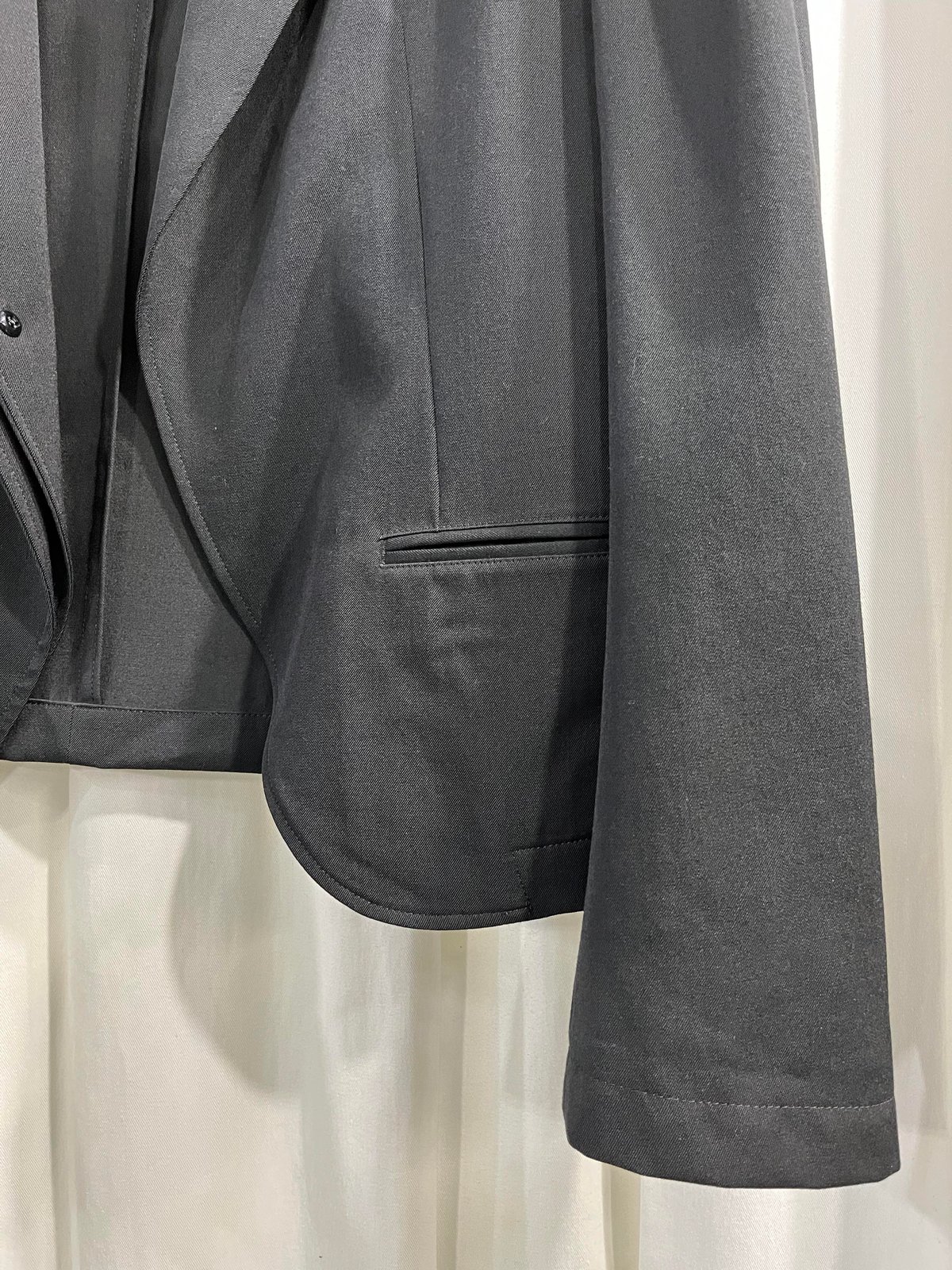 Y's ヨウジヤマモト ショートジャケット からみ織り size 2 美品 20ss ヨウジヤマモト POUR HOMME 強撚レーヨンギャバ EGG型当て