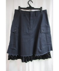 Y's yohji yamamoto 素材レイヤードデザインスカート YB-S01-024
