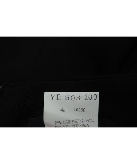 90's Y's yohji yamamoto vintage タック入りシンプルフレアスカート YE-S03-100