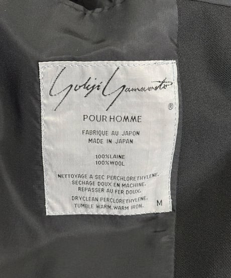 1980's yohji yamamoto pour homme vintage 3ボタンジャケット（H-J-162xxx）