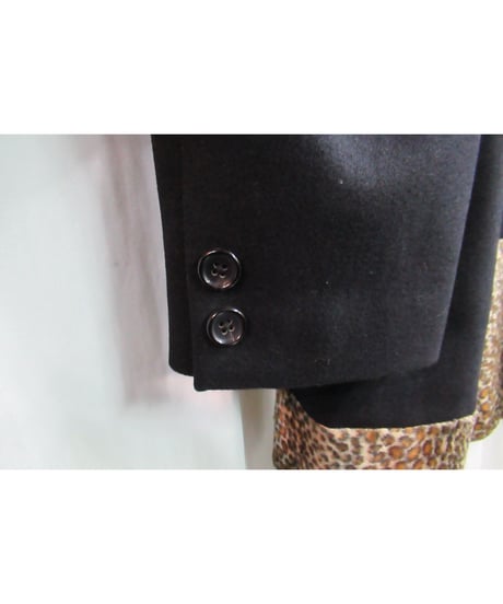 92aw yohji yamamoto pour homme vintage ヒョウ柄切替えデザインジャケット HS-J26-818