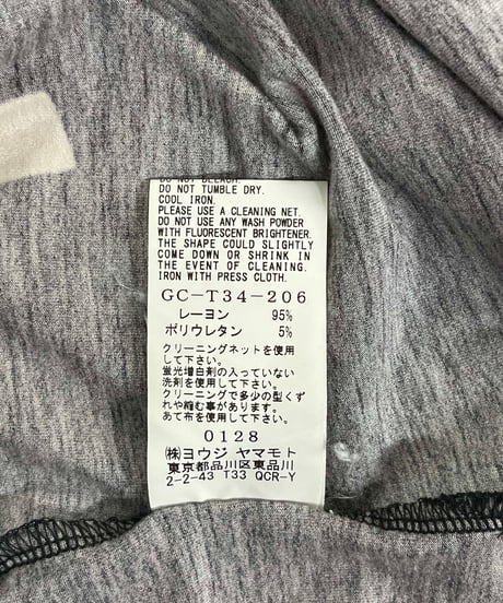 Ground Y yohji yamamoto 半袖カットソー（GC-T34-206）