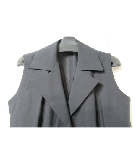 03ss yohji yamamoto femme ノースリーブ ボタンレスデザインジャケット（FQ-J35-118）