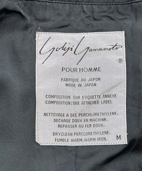 1980's yohji yamamoto pour homme vintage 丸文字ロゴ ストライプジャケット（H-J-239xxx）
