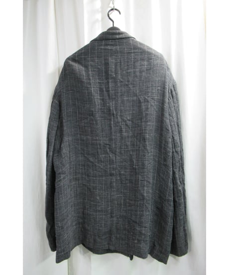 90’s yohji yamamoto pour homme vintage SAMPLE グレー ストライプデザインセットアップ（J16-233-1M）