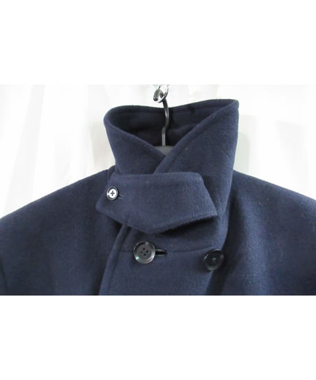 13aw yohji yamamoto pour homme 紺 へちま襟ロングコート HQ-C03-131