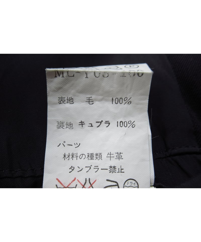 Y's for men yohji yamamoto レザー切替え スタンドカラー