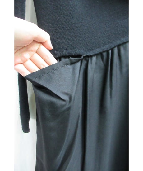 94aw yohji yamamoto femme vintage 着物 ニット切替えワンピース FV-D31-834