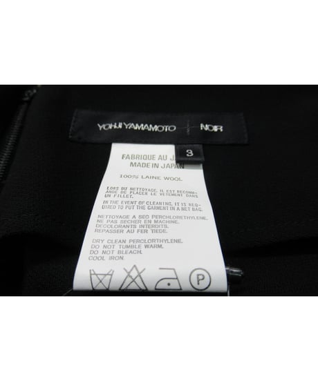 yohji yamamoto +noir パイピングポケットデザイン シンプルフレアスカート（NZ-S01-102）