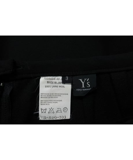 Y's yohji yamamoto タック入りシンプルフレアスカート YS-S20-101