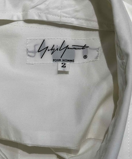 美品 2019SS yohji yamamoto pour homme 襟脱着長袖シャツ（HH-B71-033）