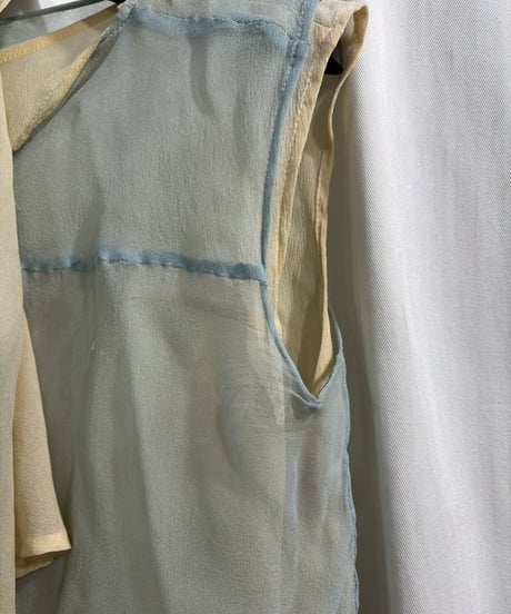 1980's yohji yamamoto femme vintage ストール付きシルクブラウス（F-B-172xxx）