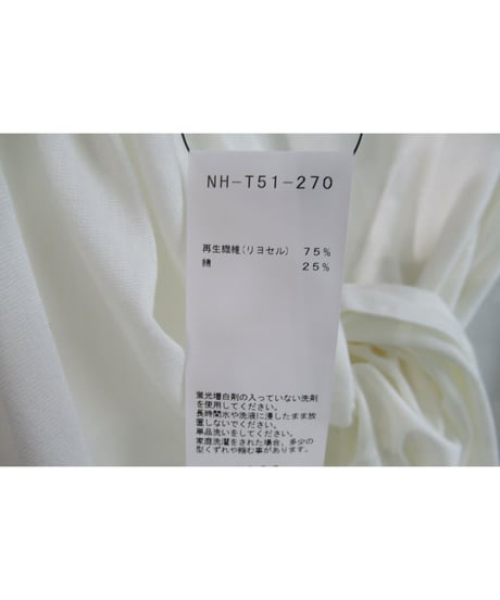新品 19ss B yohji yamamoto +noir 白 ショルダーデザインノースリーブカットソー NH-T51-270