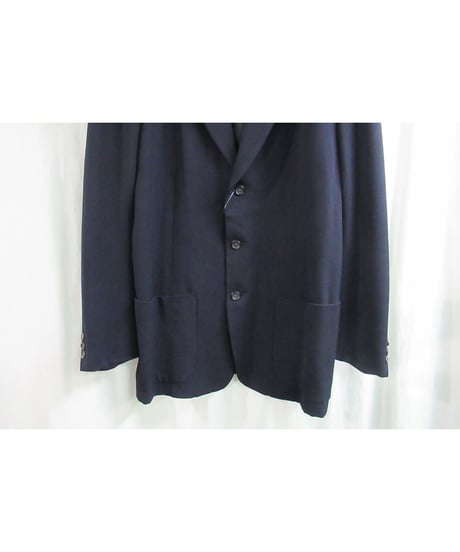 80's SAMPLE yohji yamamoto pour homme vintage 紺 シンプルジャケット HJ-32