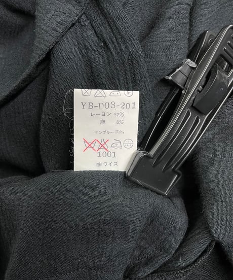 Y's yohji yamamoto ノ－スリーブ デザインワンピース（YB-D03-201）