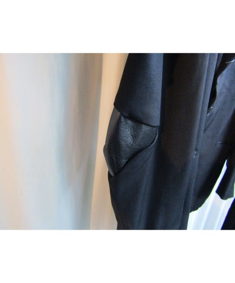 96aw yohji yamamoto pour homme vintage レザー切替えデザインジャケット