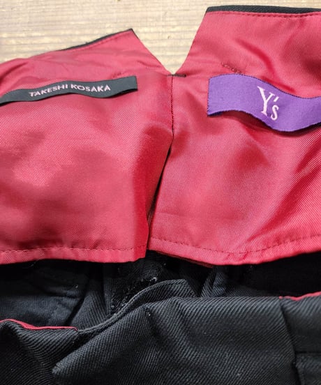 SAMPLE Y's yohji yamamoto 黒 テーパードパンツ （YK-P40-130）