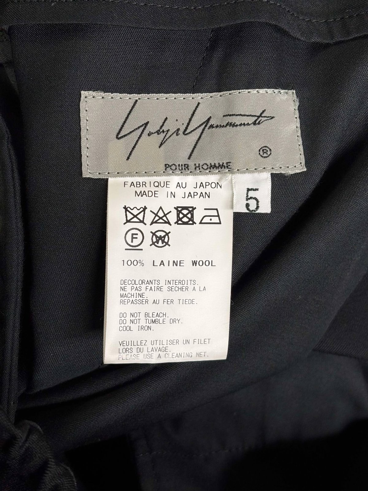 2019SS yohji yamamoto pour homme カラスパンツ（HH-P48-