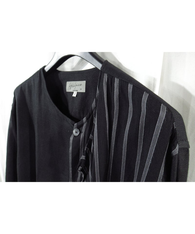 17ss yohji yamamoto pour homme 半身ストライプ レイヤード