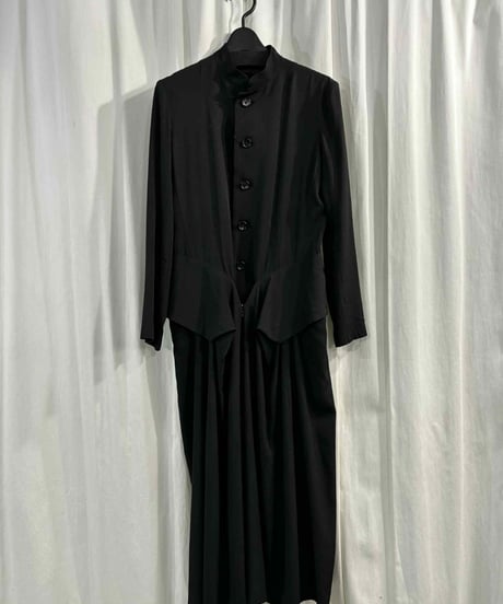 yohji yamamoto +NOIR シルクデザインワンピース（NE-D03-400）