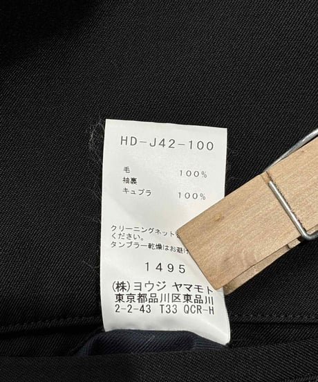 2017SS yohji yamamoto pour homme デザインジャケット（HD-J42-100）