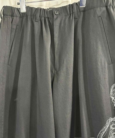 2016SS yohji yamamoto pour homme スカルプリントパンツ（HO-P12-101）
