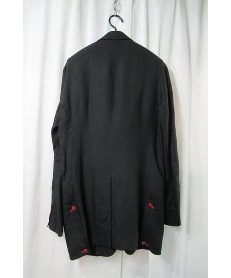 05ss yohji yamamoto pour homme 赤ボタンデザインジャケット（HY-J60-801/2）
