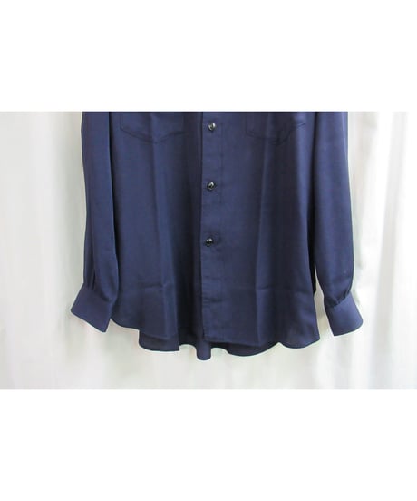 Y's for men yohji yamamoto 赤タグ 紺 ミリタリーシンプルブラウス ME-B50-218