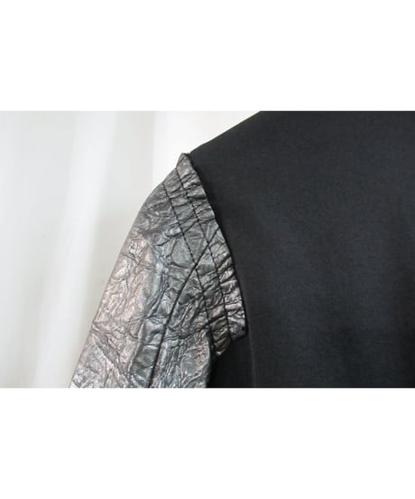 レア 18aw yohji yamamoto pour homme 黒 袖 鹿革切替えデザインジャケット HV-J14-100