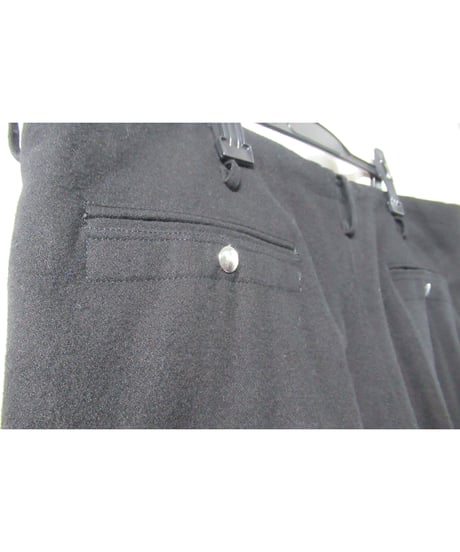 yohji yamamoto pour homme 黒 レプリカ アイレットヒモワイドパンツ（HN-P15-121）