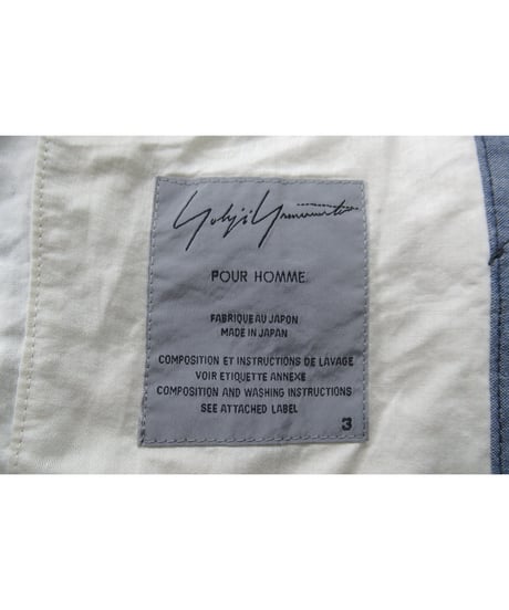 19ss yohji yamamoto pour homme パチポケットデザイン コットンジャケット（HH-J61-055）