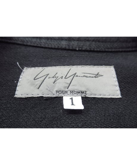 16aw yohji yamamoto pour homme コットン ポケットデザイン ロングブラウス（HR-B41-038）