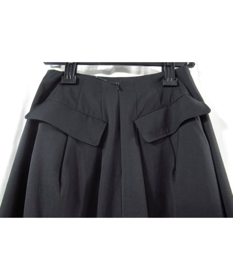 yohji yamamoto +noir バックスリット フラップポケットデザイン ロングスカート（NT-S01-101）