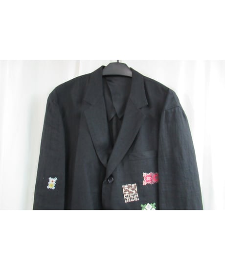 美品 11ss yohji yamamoto pour homme 刺繍ワッペン付きジャケット HO-J54-309