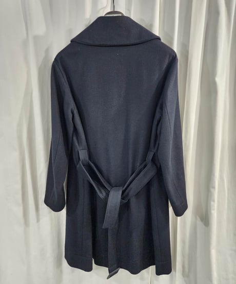 2020aw yohji yamamoto pour homme スナップ釦 黒 ベルト付き コート （HR-C31-146）