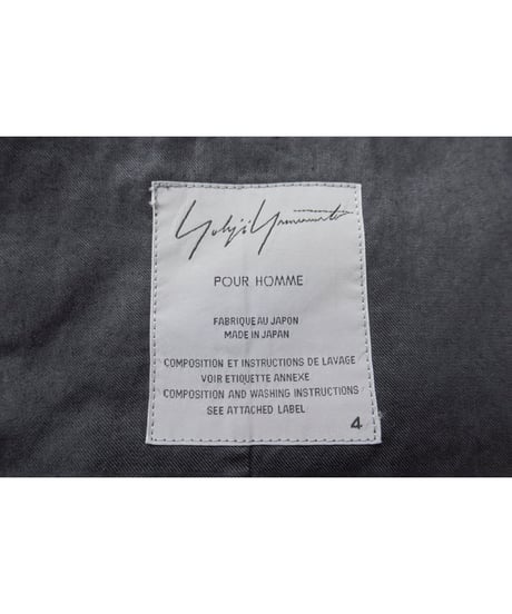 yohji yamamoto pour homme フラップポケットデザイン 麻ジャケット（HZ-J34-349）