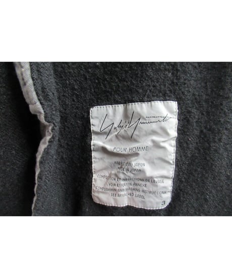 美品 00aw yohji yamamoto pour homme 縮絨 襟ニットデザインジャケット HT-J10-150 ③