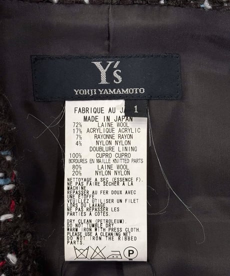 Y's yohji yamamoto ツイ－ドジャケット（YO-J26-153）