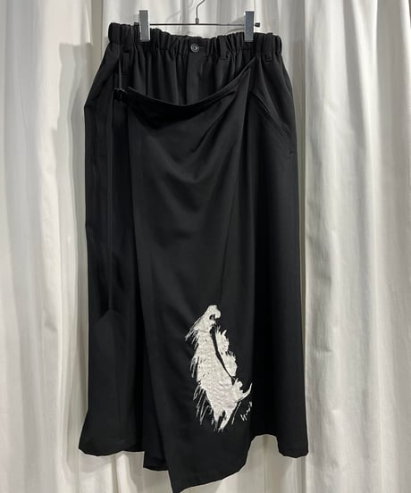 2020SS yohji yamamoto pour homme ヨウジ刺繡パンツ（HN-P92-102）