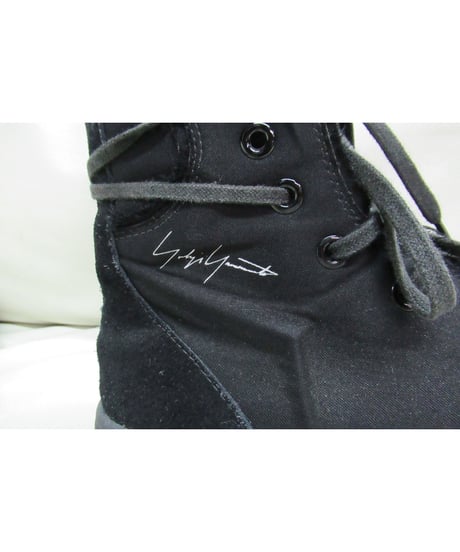 yohji yamamoto pour homme バックファスナーデザインスニーカーブーツ