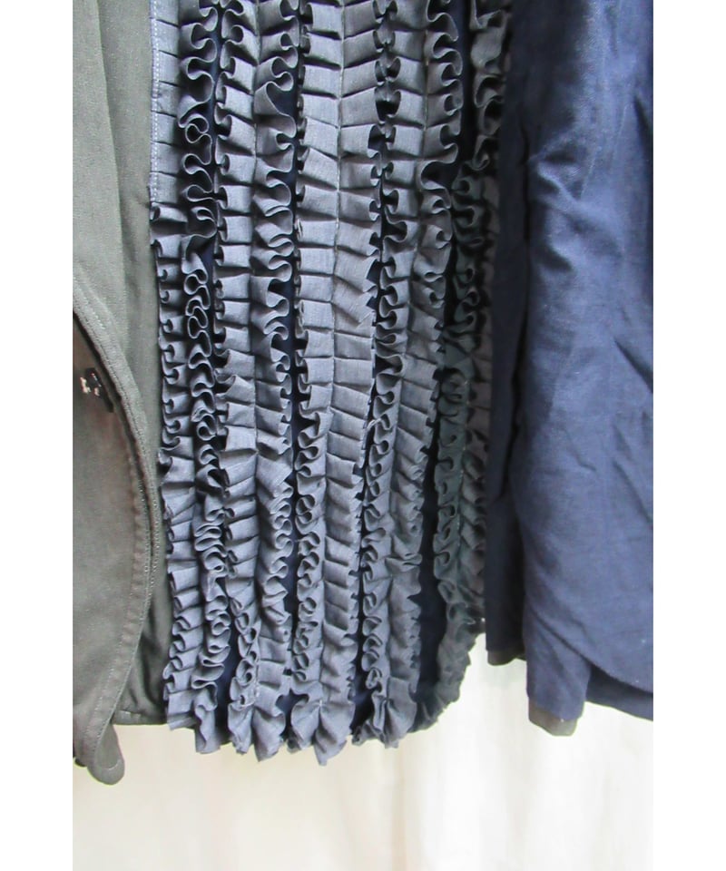 AD1998 COMME des GARCONS HOMME PLUS 製品染め フリルジャケ