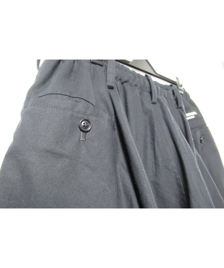 19aw yohji yamamoto pour homme  刺繍デザイン コットン カラスパンツ（HC-P04-003）