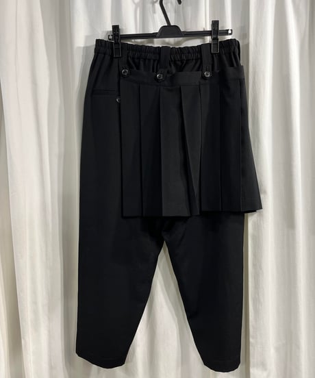 2018SS yohji yamamoto pour homme スカート付デザインパンツ （HW-P21-100）