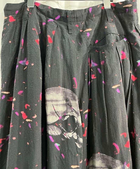 2018ss yohji yamamoto POUR HOMME スカルプリントバルーンパンツ HW-P91-236