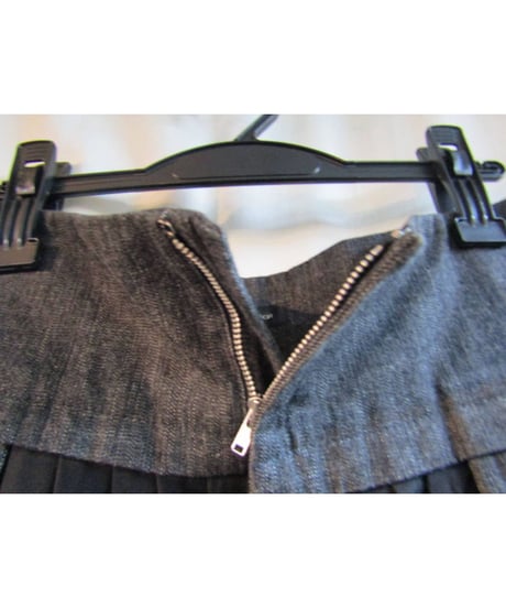 yohji yamamoto +noir デニム切替シルクスカート NR-S27-800