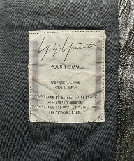 難あり 1991AW 6.1THE MEN  yohji yamamoto pour homme vintage レザーブルゾン（H-Y-237xxx）