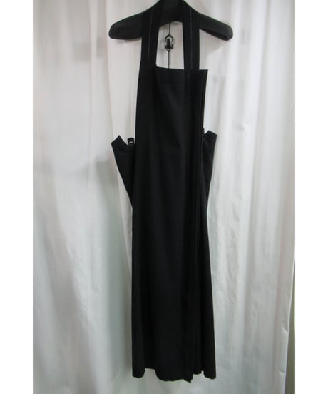 Y's yohji yamamoto ステッチデザインエプロンワンピース YR-D04-194