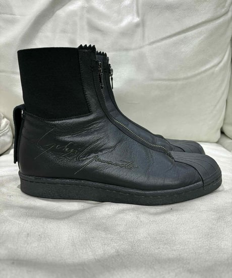 美品 yohji yamamoto X adidas ロゴ入りショートブーツ（H-A-119xxx）