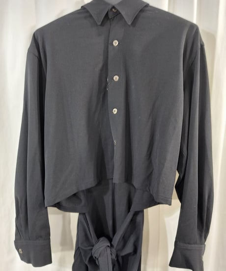 1992ss yohji yamamoto femme M's collection vintage 黒 デザインドレス  (FZ-D11-100-2)